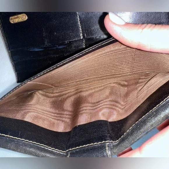 FENDI Zucca Wallet — Brown/Black — Made in Italy - Authentic Vintage ✨ - Picture 5 of 13